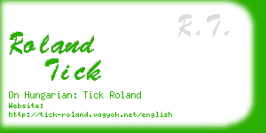 roland tick business card